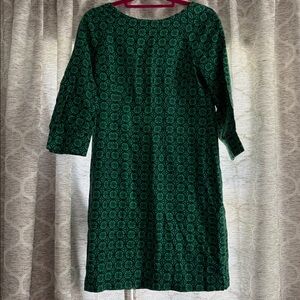Boden Green and Navy Patterned Dress